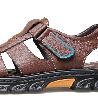 Cut Out Leather Sandals