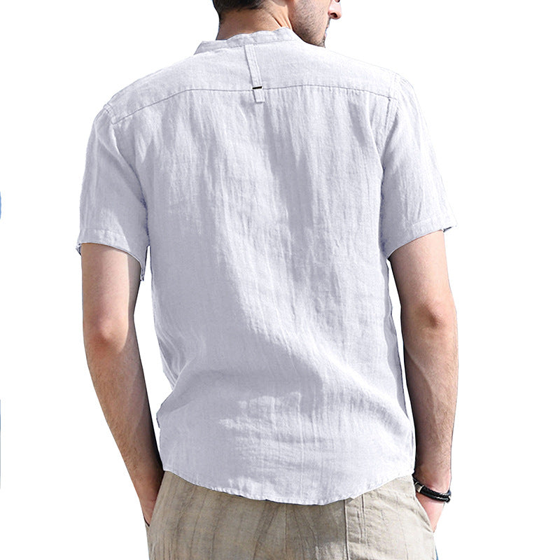 Chictango Cotton Linen Henley Shirt