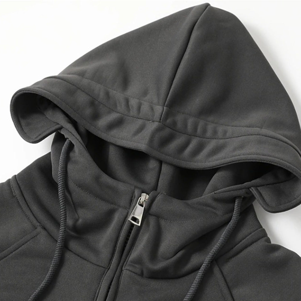 Chictango Multi Pockets Zipped Hoodie