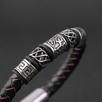 Men's fashion hot-selling personality cowhide bracelet woven accessories