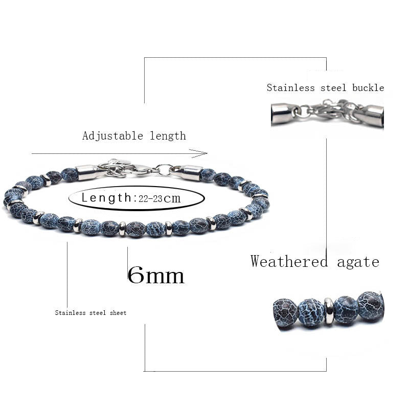 Chictango Map Beads Metal Spacers Bracelets