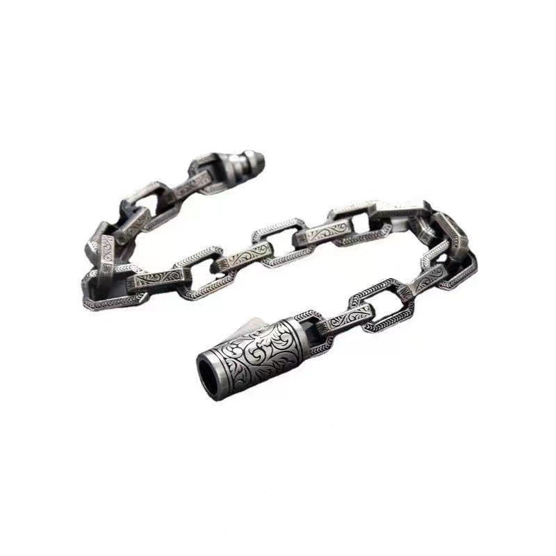 925 Silver Vintage Ring Rattan Grass Bracelet