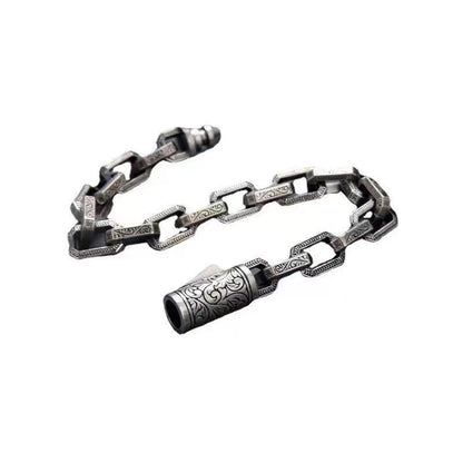 925 Silver Vintage Ring Rattan Grass Bracelet