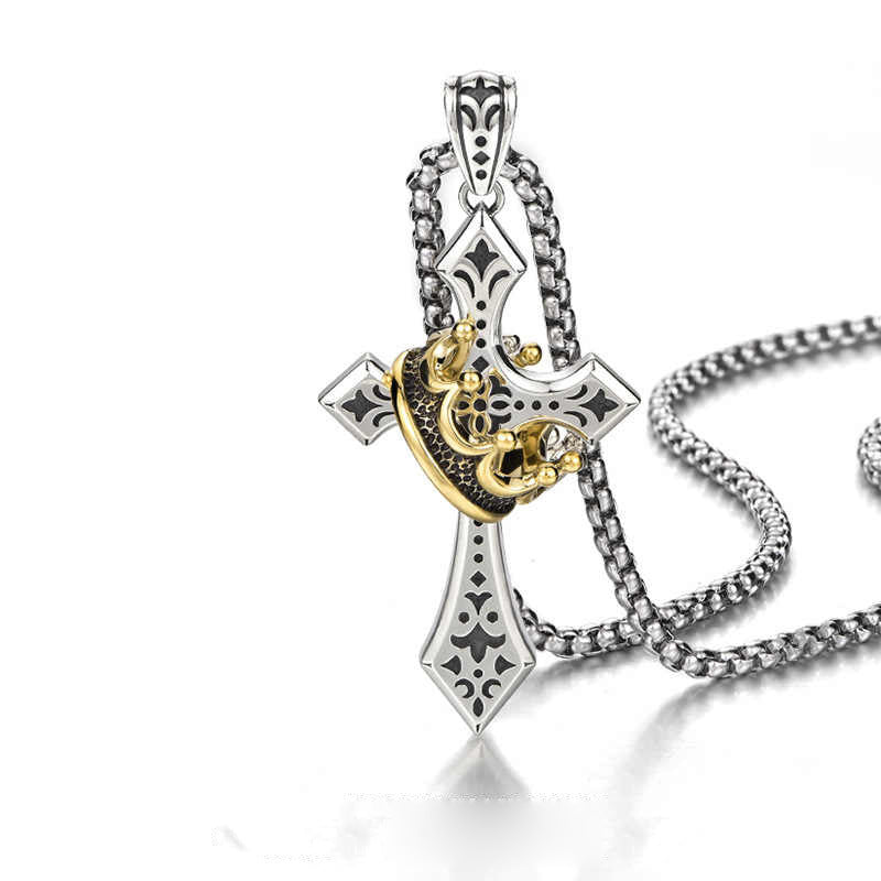 Cross Crown Necklace