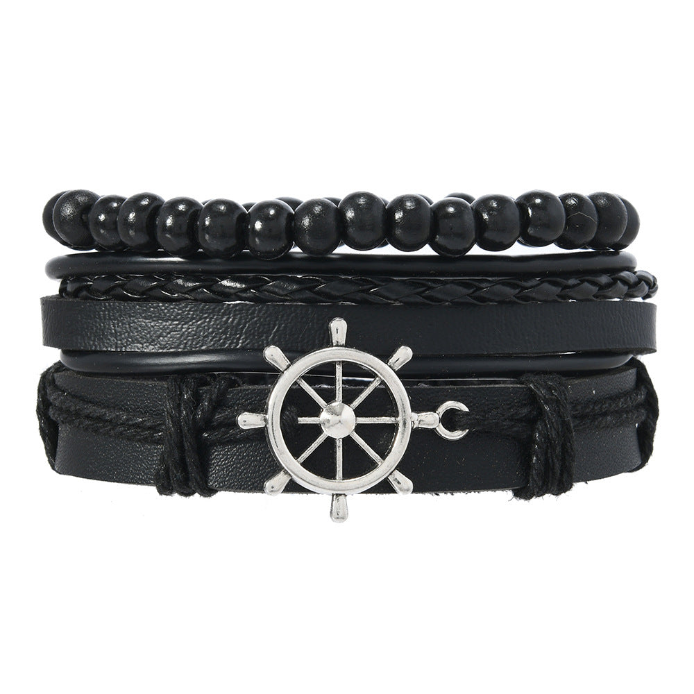 Retro DIY Woven Leather Bracelet