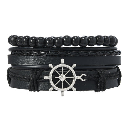 Retro DIY Woven Leather Bracelet