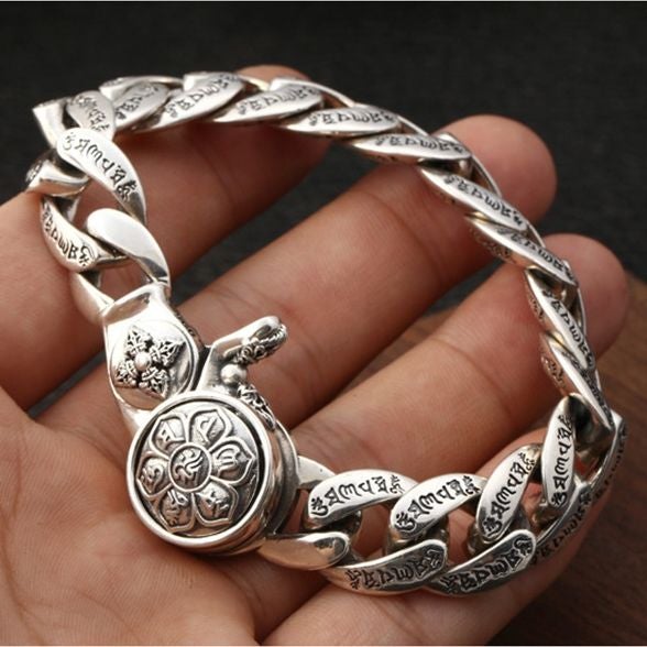925 Silver Six-word Truth Turning Bracelet