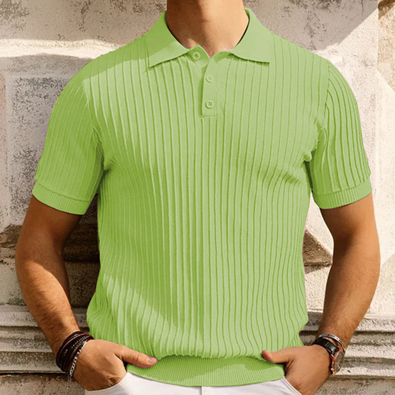 Chictango Vertical Ribbed Polo Shirt