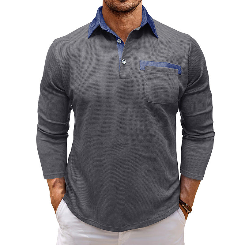 Chictango Waffle Button Down Polo