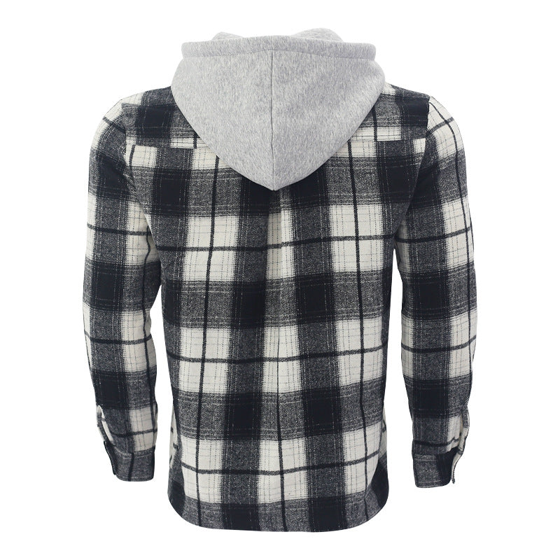 Chictango Plannel Check Hooded Shirt