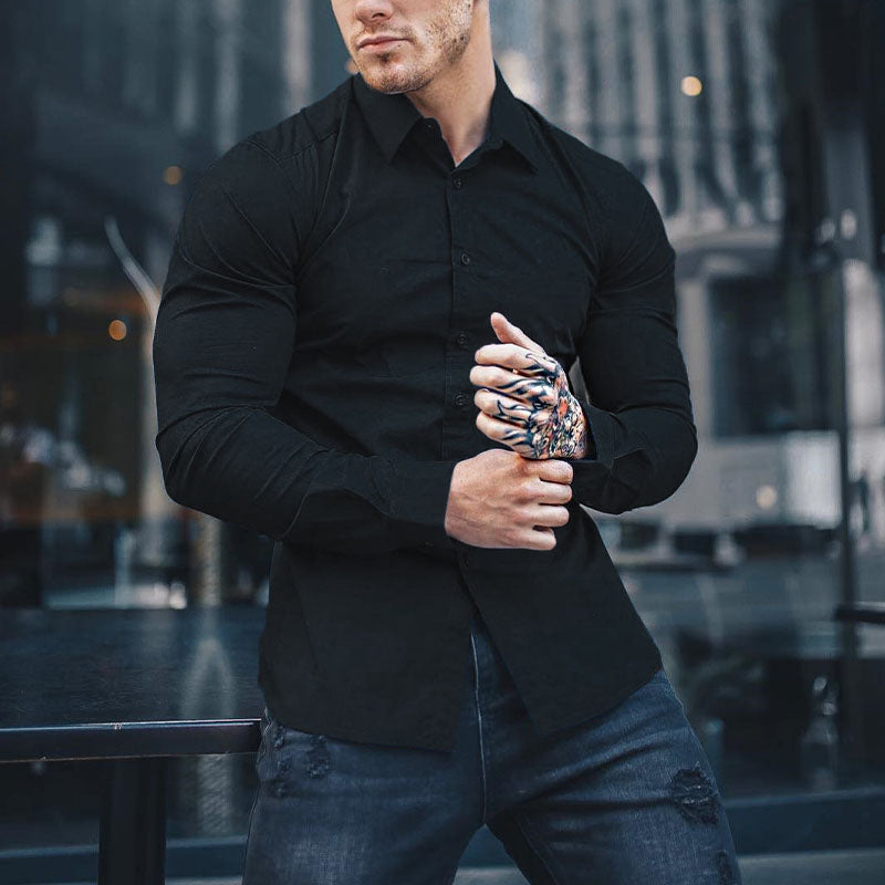 Subtle Muscle Fit Dress Shirt