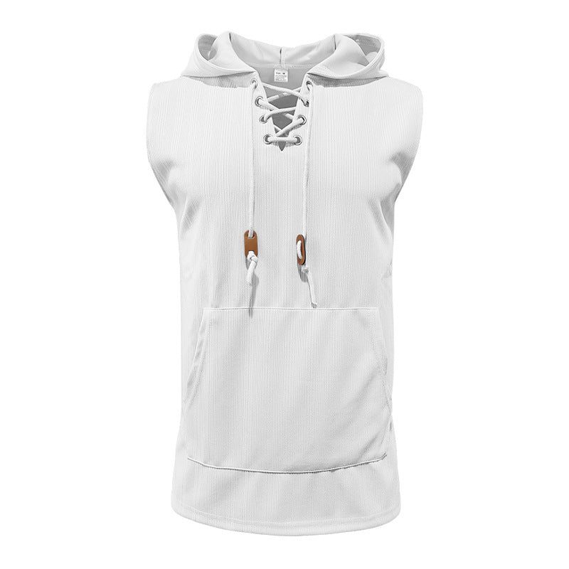 Chictango Lace Up Hooded Tank