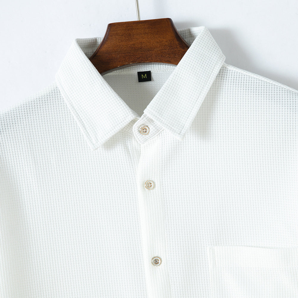 Chictango Waffle Button Down Shirt Set