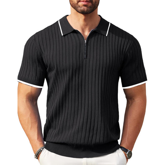 Chictango Rib Knit Polo Shirt