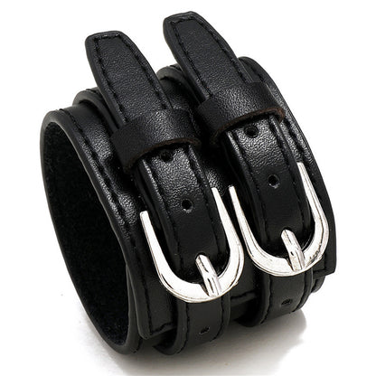 Double Row Belt Punk Style Bracelet