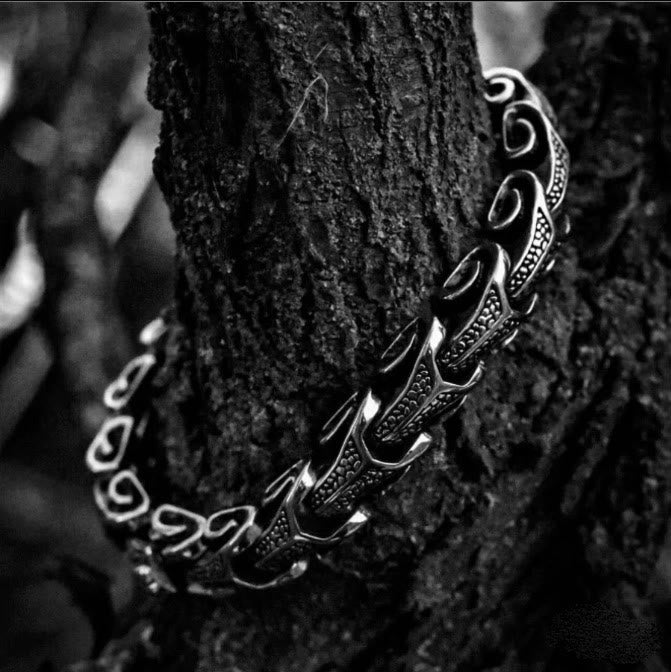 Vintage Dragon Bones Stainless Steel Animal Bracelet