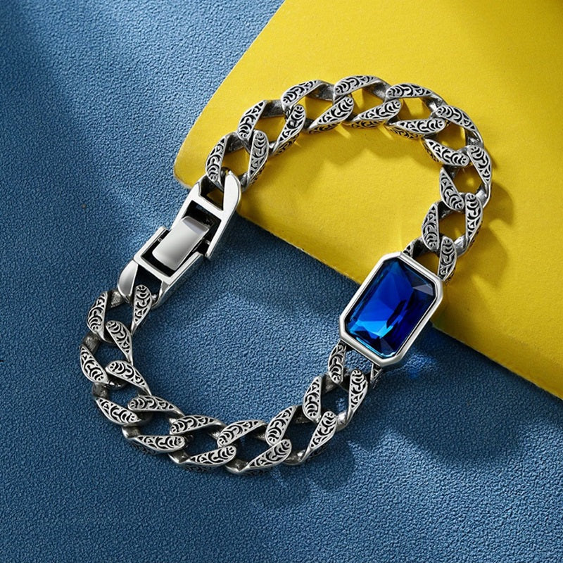 Simple Sapphire Couple Bracelet For Men and Women