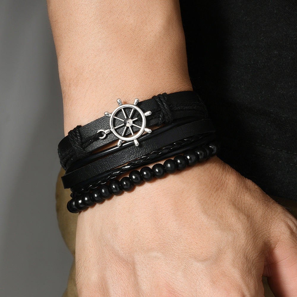 Retro DIY Woven Leather Bracelet