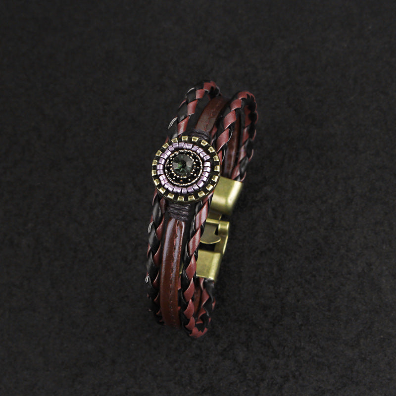 Retro woven multi-layer bracelet