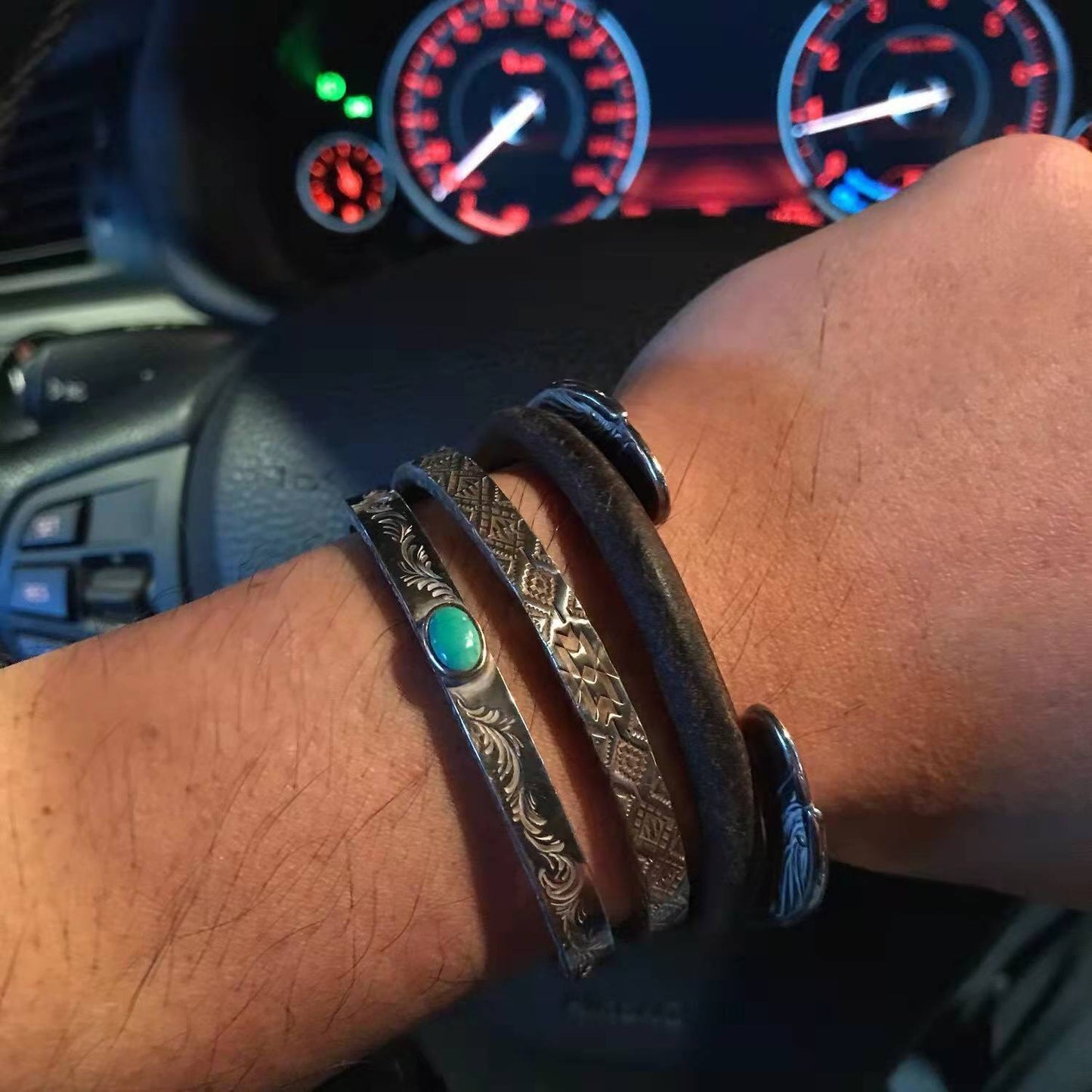 925 Silver Vintage Gold Adjustable Bracelet