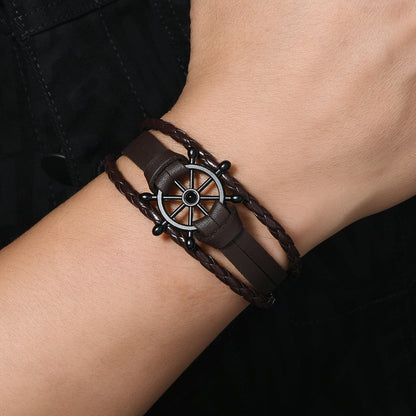 Black Rudder Hand Woven Multi Layer Bracelet