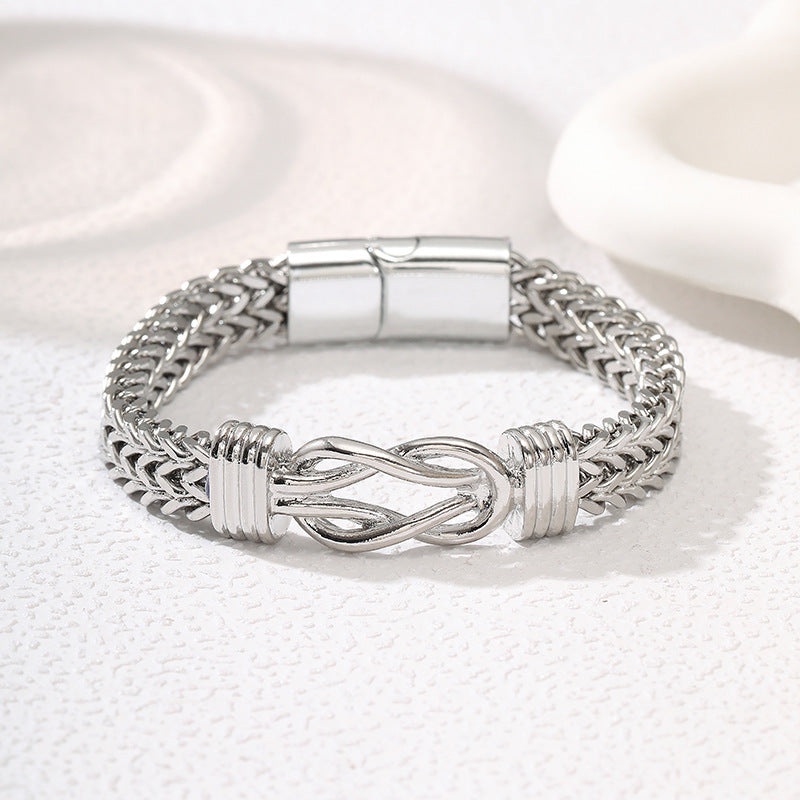 Double Row Chain Magnetic Buckle Bracelet