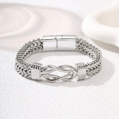 Double Row Chain Magnetic Buckle Bracelet