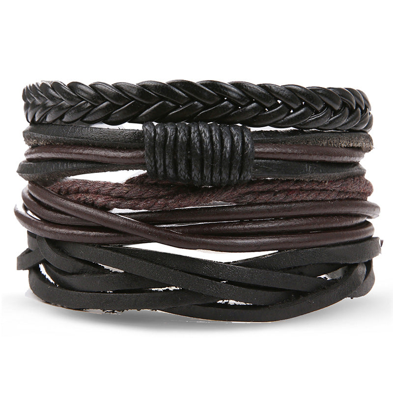 Hollow Triangular Leather Bracelet