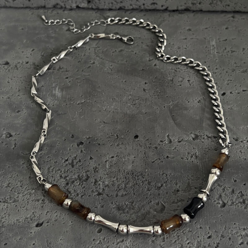 Personalized Vintage Agate Men’S Necklace