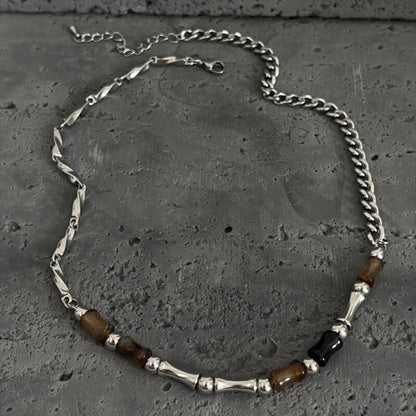 Personalized Vintage Agate Men’S Necklace