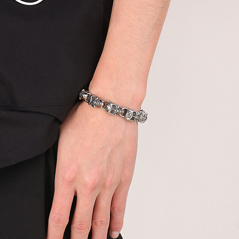 925 Silver Skeleton Bracelet
