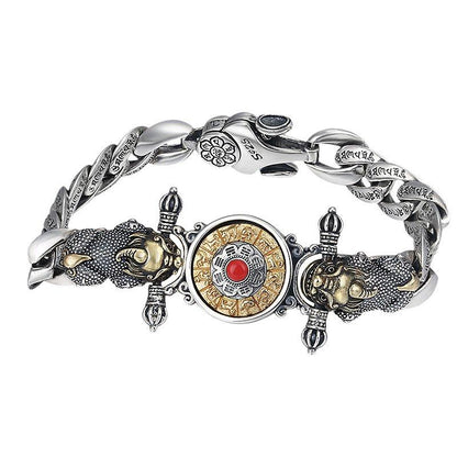 925 Silver Retro Pixiu Lucky Bracelet