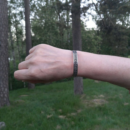 Viking Arm Ring With Elder Rune Bracelet