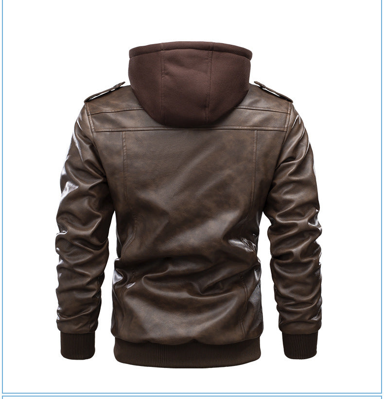 Hood Crew Faux Leather Jacket