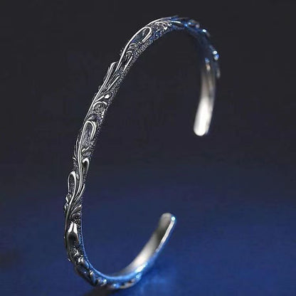 925 Silver Vintage Style Old Vine Couple Opening Plant Bracelet