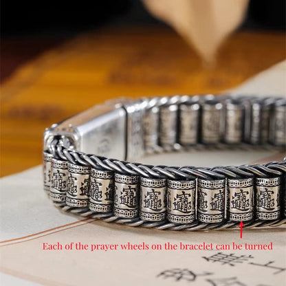 925 Silver Rotatable Pixiu Fortune Bracelet
