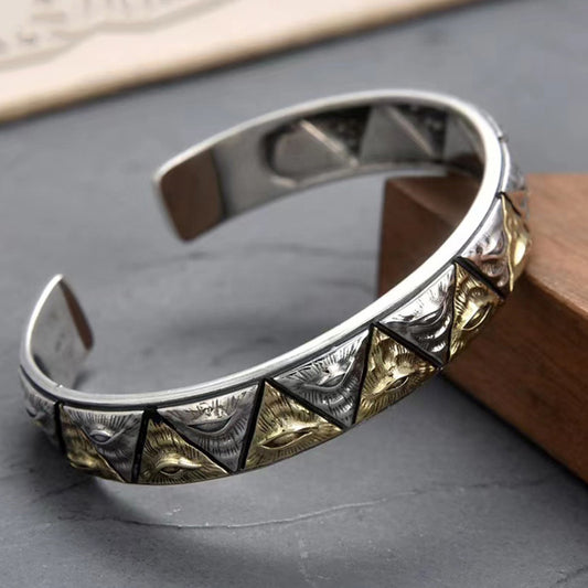 925 Silver Egyptian Horus Eye Bracelet