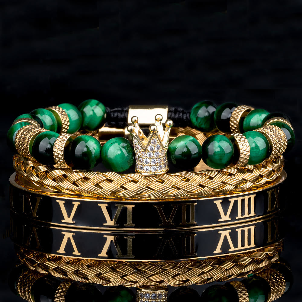 Royal Crown Stones Bracelet Set