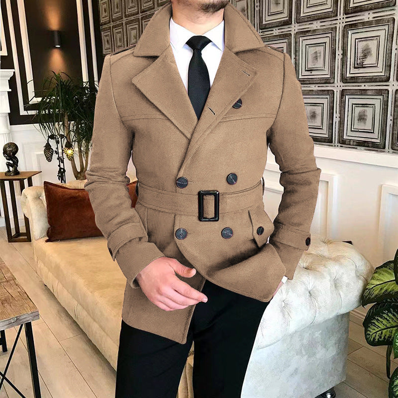 Wool Blend Double-breasted Jacket