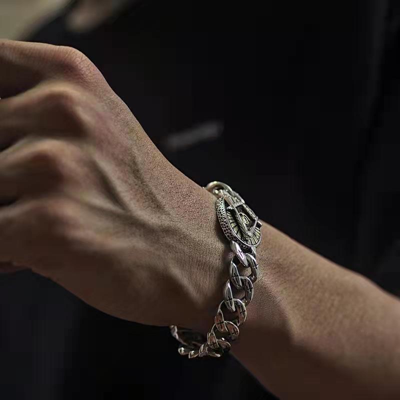 925 Silver Wulin Horus Eye Bracelet