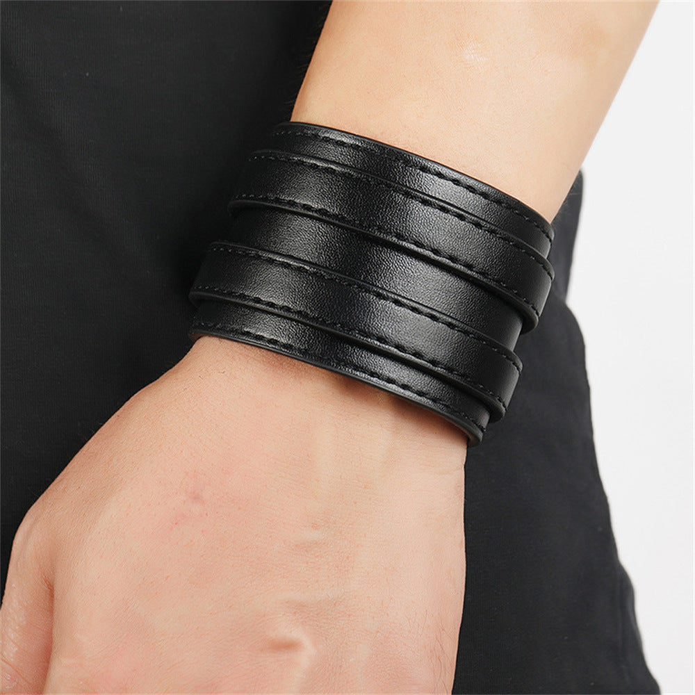 Double Row Belt Punk Style Bracelet