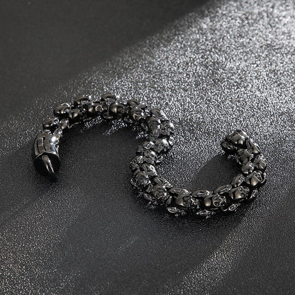 925 Silver Retro Skeleton Bracelet