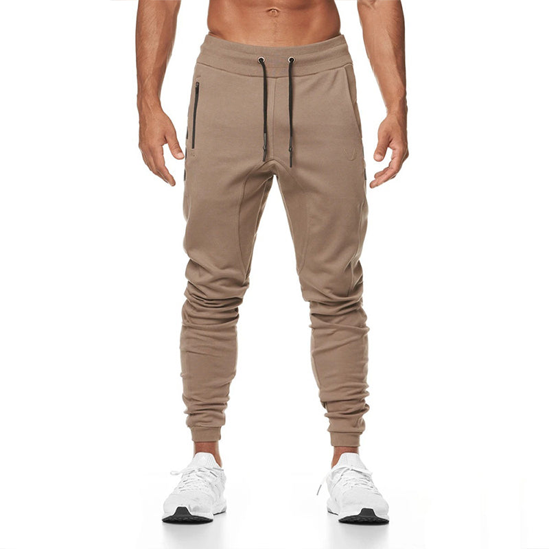 Solid Color Straps Sweat Pants