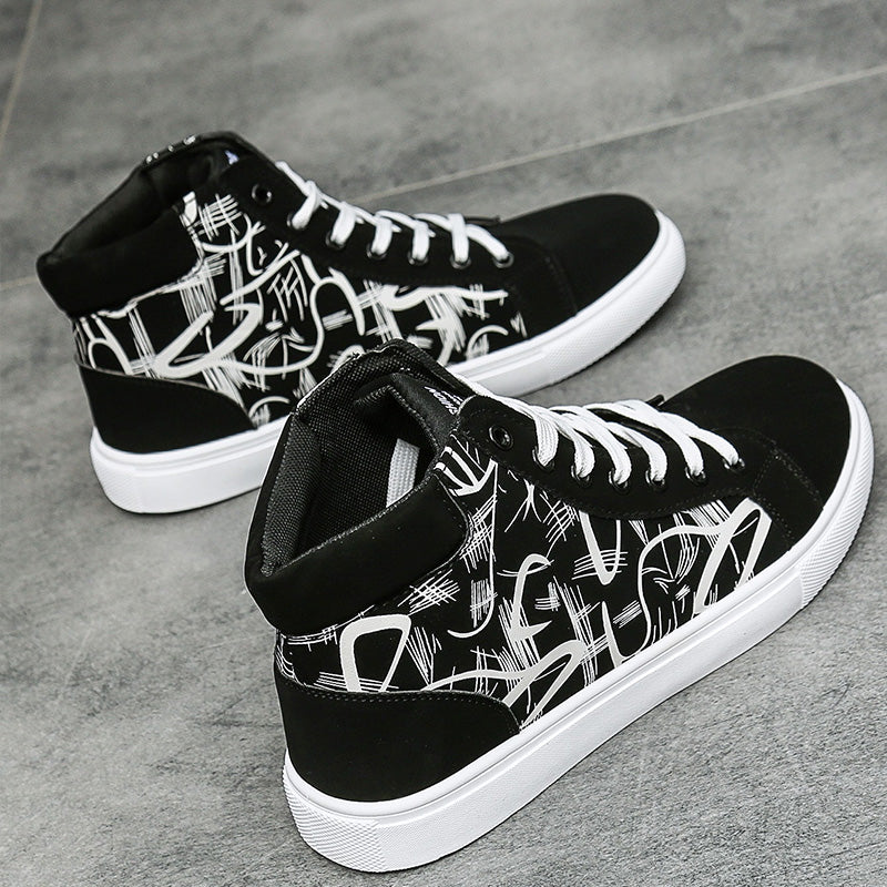 Men Graphic High Top Sneakers