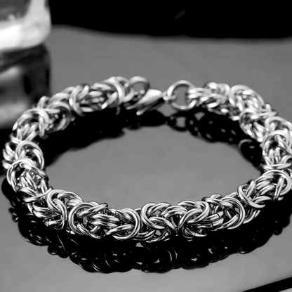 925 Silver Titanium steel woven bracelet for men's hand ornaments