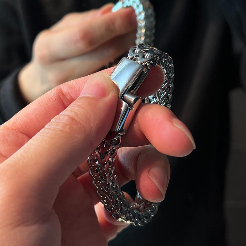 925 Silver Men's Personalized Square Bracelet