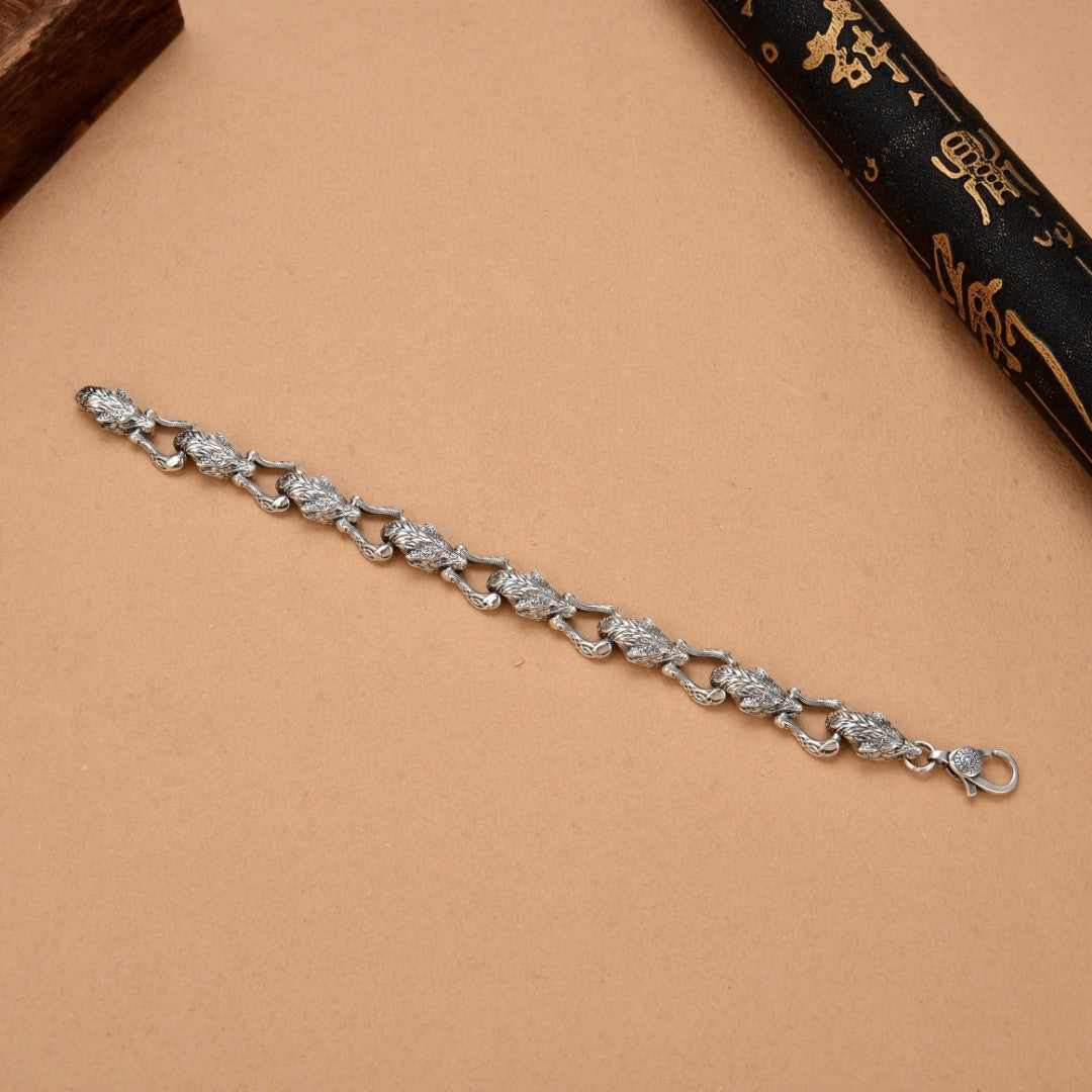 Vintage Wolf Head Bracelet