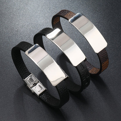 Titanium Steel Light Plate Men's Bracelet
