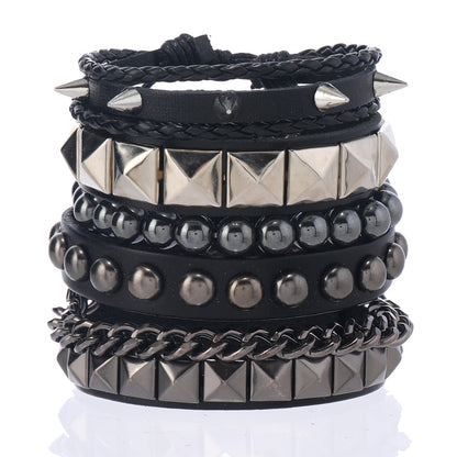 Multi Layer Punk Style Chain Bracelet