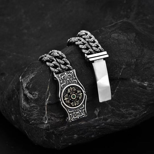 Coarse Cross Men's Double Layer Chain